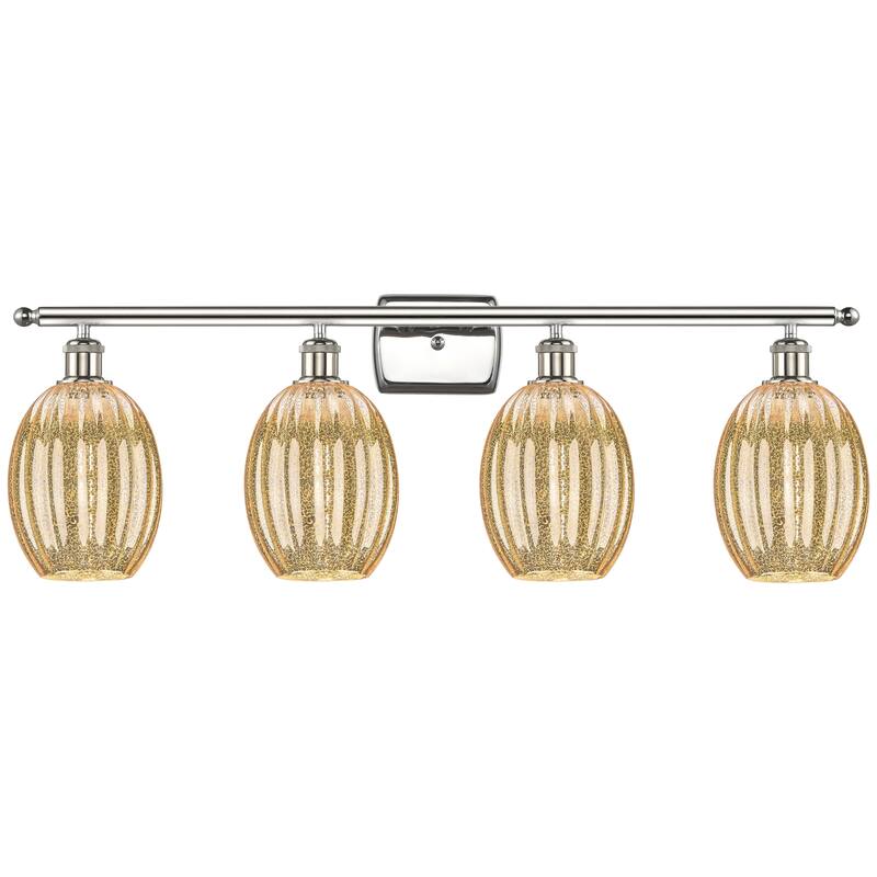 Innovations Lighting Endless Possibilities Ballston - Preston - 4 Light 36" Bulb Shade Bath Vanity Light - Mercury/Polished Nickel