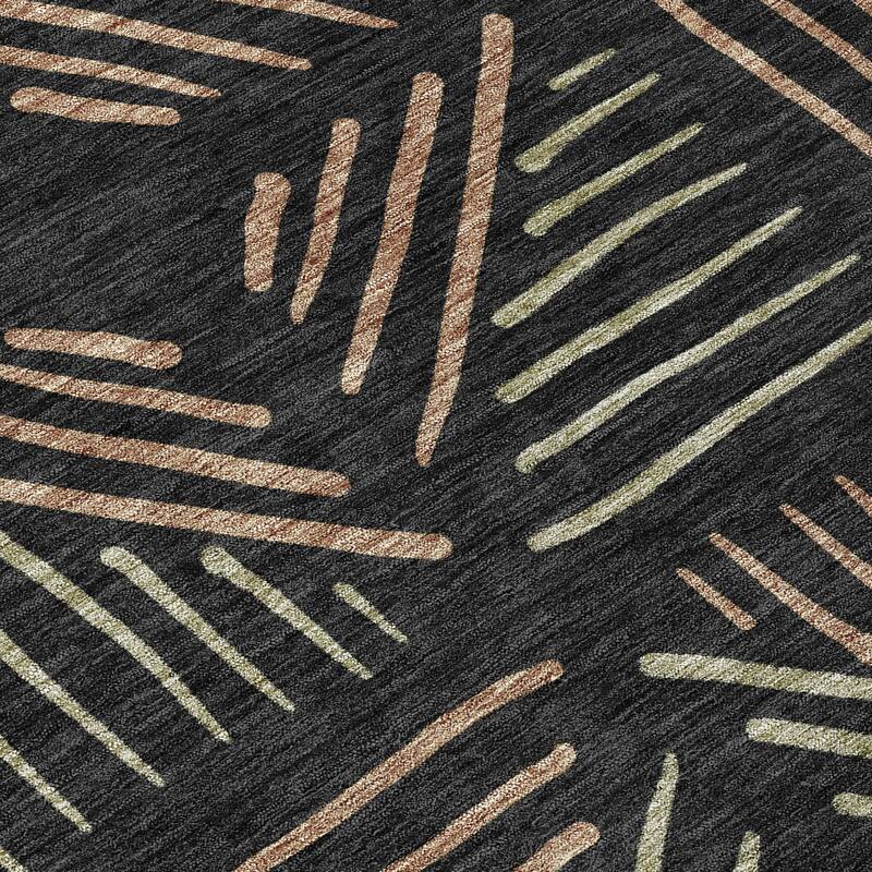 Machine Washable Indoor/ Outdoor Geo Dia Chantille Rug