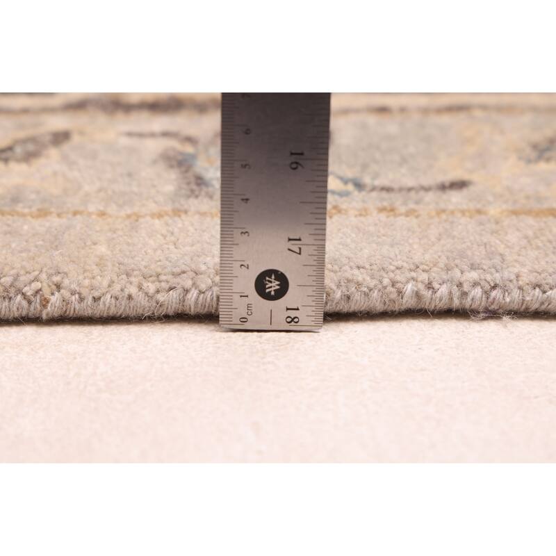 ECARPETGALLERY Hand-knotted Finest Agra Jaipur Light Grey Wool Rug - 8'6 x 11'5