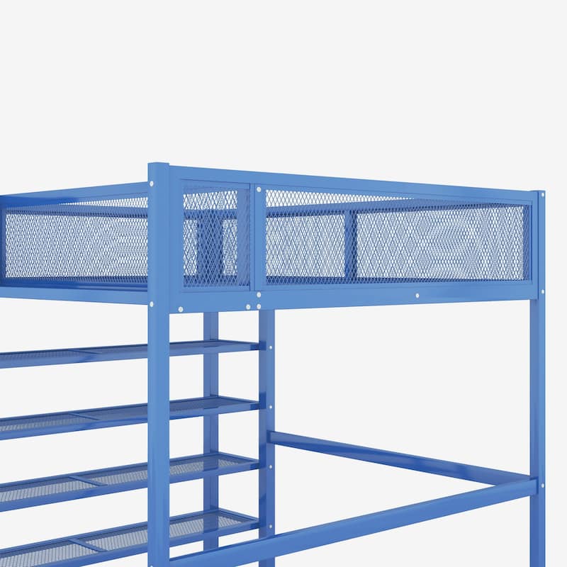Full Loft Bed with Four Shelves