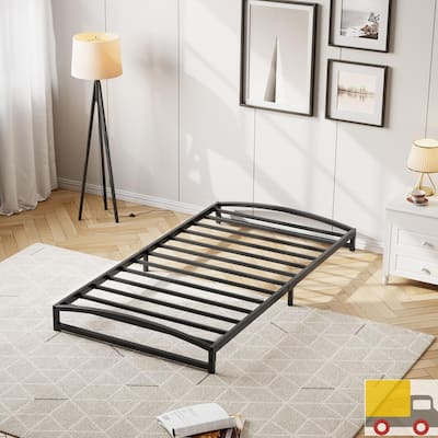 Low Profile Metal Bed Frame with Arch Design