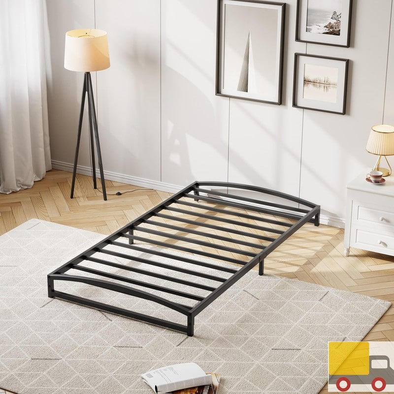 Low Profile Metal Bed Frame with Arch Design