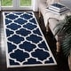 preview thumbnail 16 of 66, SAFAVIEH Handmade Chatham Elia Modern Moroccan Wool Rug 2'3" x 11' Runner - Dark Blue/Ivory - Runner