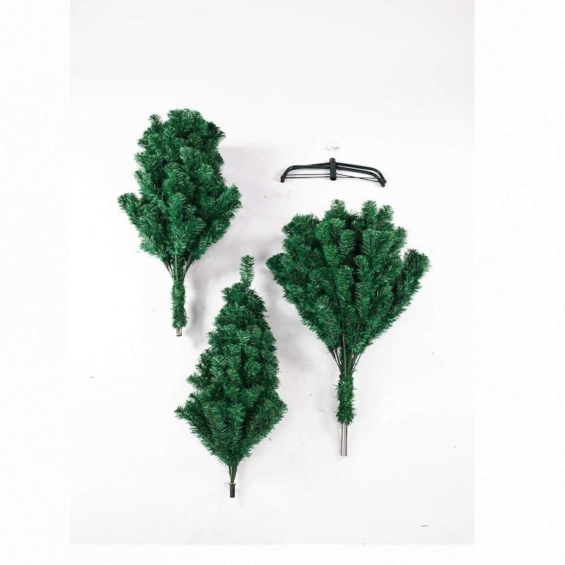 Green PVC Iron Christmas Tree with Branches and Stand - (43.3 x 43.3 x 70.9)"