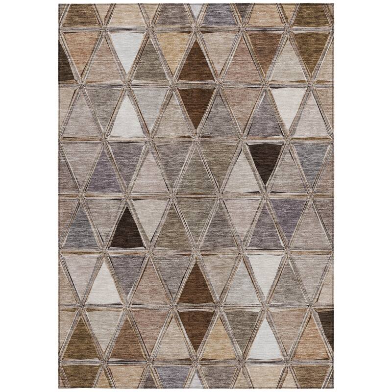 HomeRoots Geometric Transitional Rectangle Outdoor Rug
