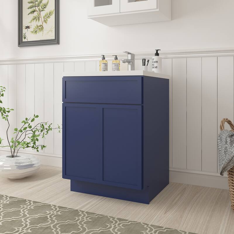 Vanity Art 24" Freestanding Single Base Storage Cabinet with Soft Close Doors