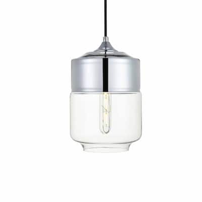 Elegant Lighting Ashwell Single Light 7" Wide Mini Pendant with Clear