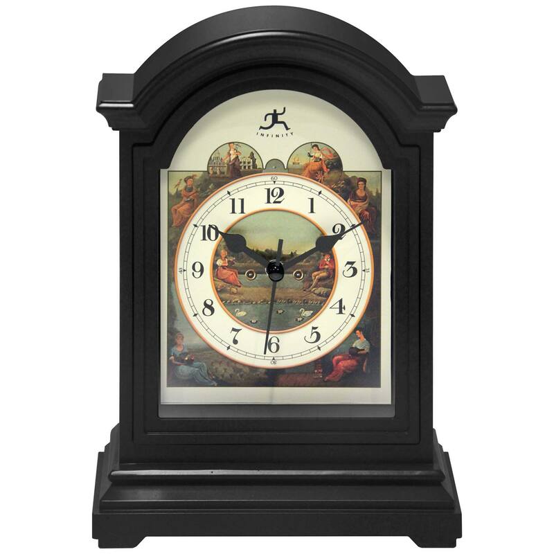 Plastic Tabletop Clock - 9 x 3 x 5.5 - 9 x 3 x 5.5 - Black