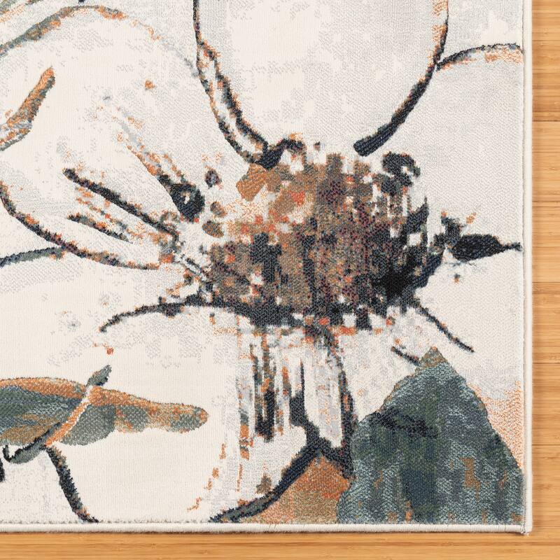 Gertmenian Blayne Polypropylene Modern Designer Geometric Floral Area Rug Collection