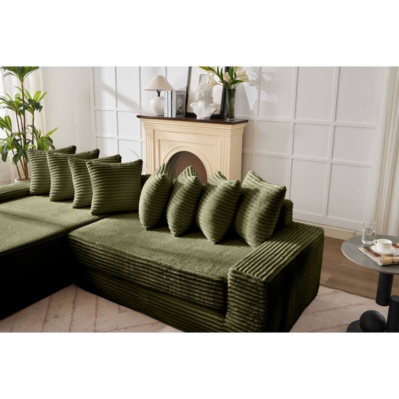 Convertible Corduroy Sofa Bed, Foldable Floor Couch, Space-Saving Sleeper Mattress Sofa, Multi-Functional Folding Bed