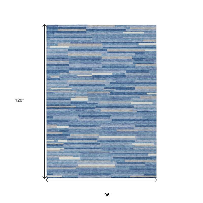 HomeRoots Striped Transitional Rectangle Outdoor Rug
