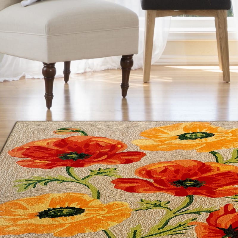 Liora Manne Ravella Icelandic Poppies Indoor/Outdoor Rug