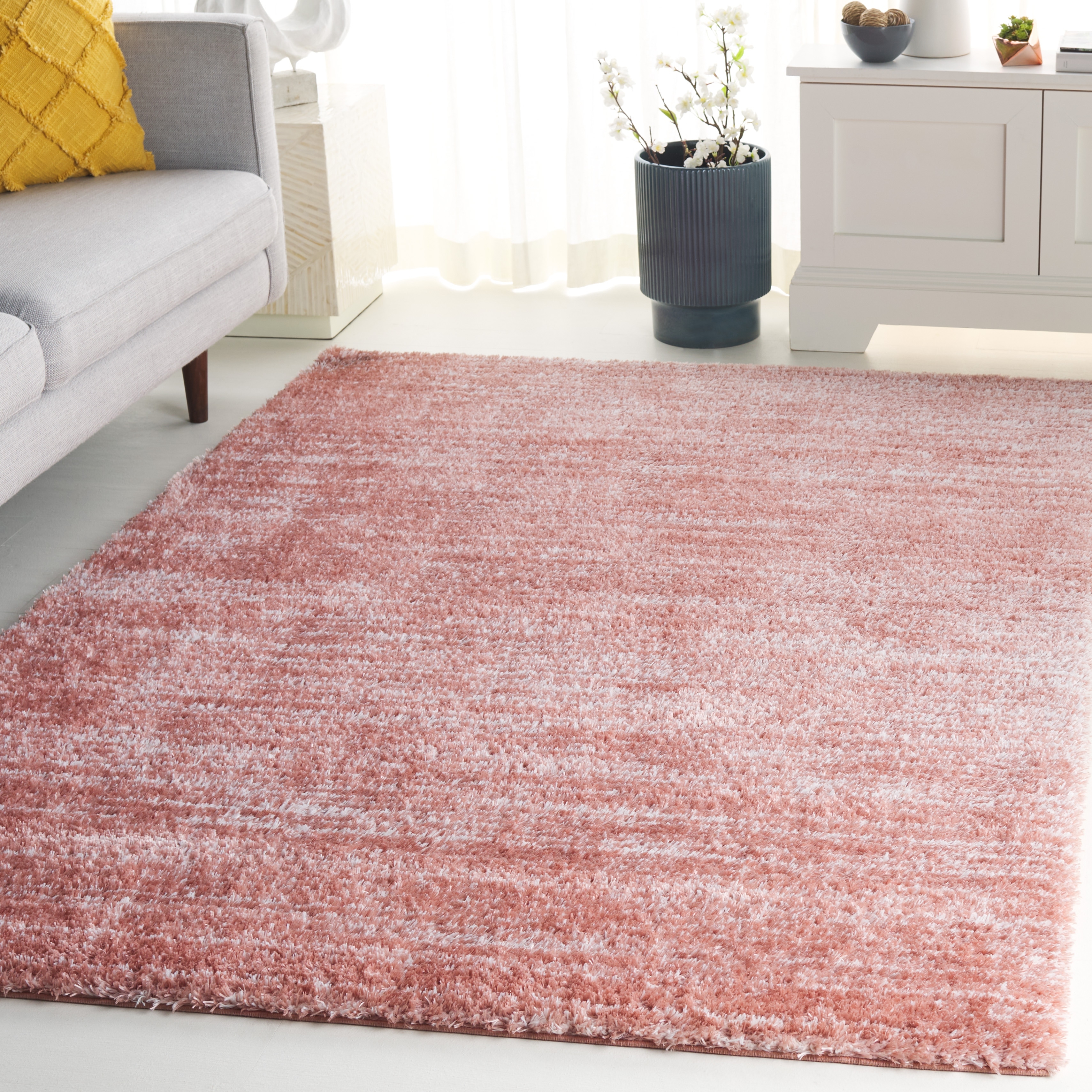 SAFAVIEH Tahoe Shag Yaprak Abstract 1.2-inch Thick Rug