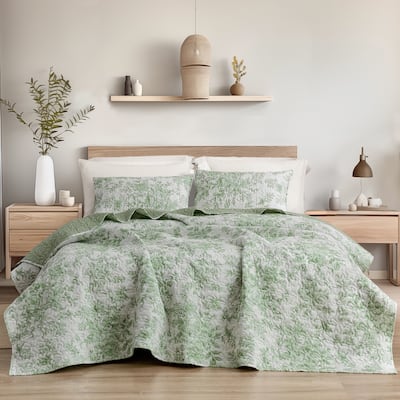 Wonderful Floral Quilt Set 3 Piece Cotton