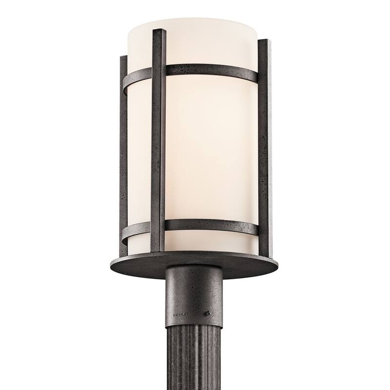 Kichler Single Light Outdoor Post Light from the Camden Collection - Anvil Iron