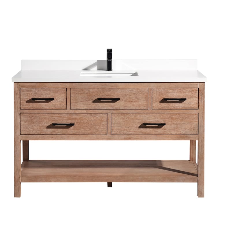 Ari Bath, Betty 42" Bathroom Vanity, Weathered Brown
