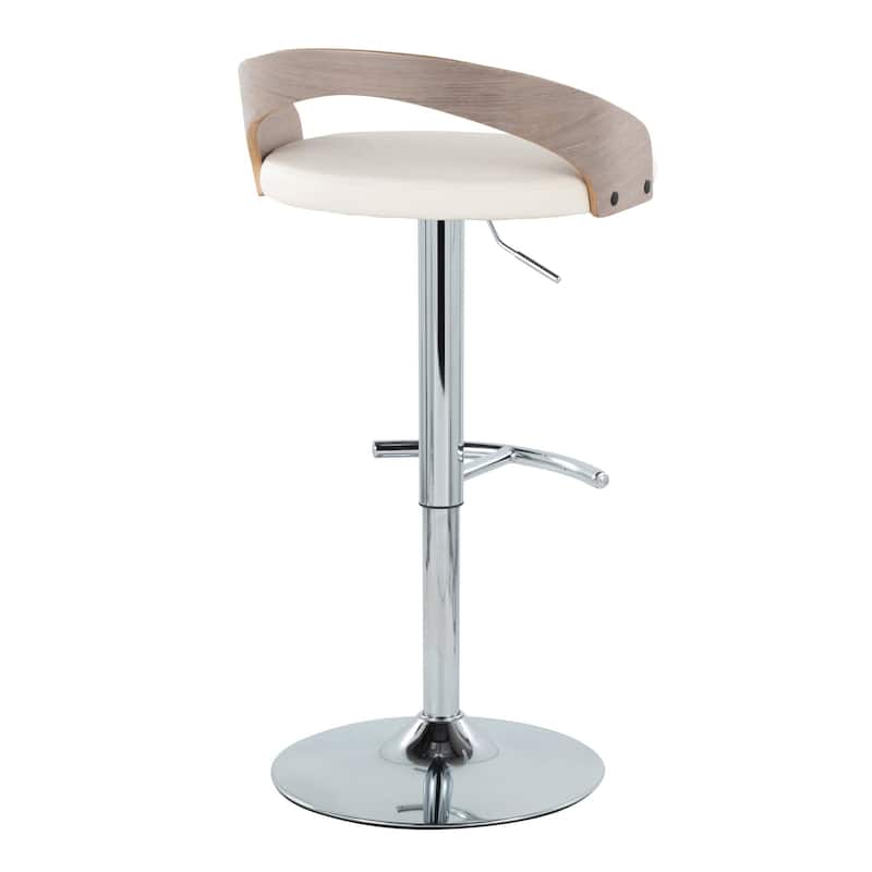Grotto Adjustable Barstool with Chrome Base