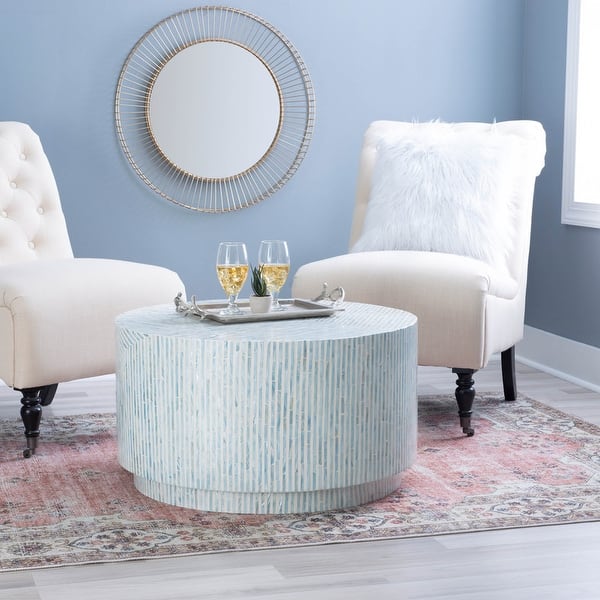 slide 2 of 8, Capiz Mosaic Coffee Table