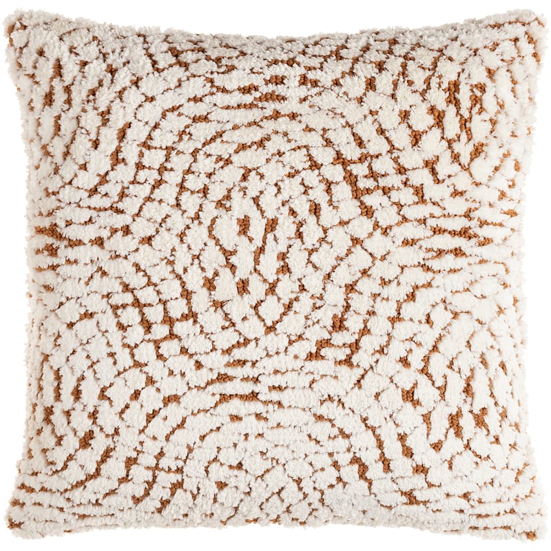 Kelda Knitted Abstract Throw Pillow - 18"H x 18"W - Cover Only