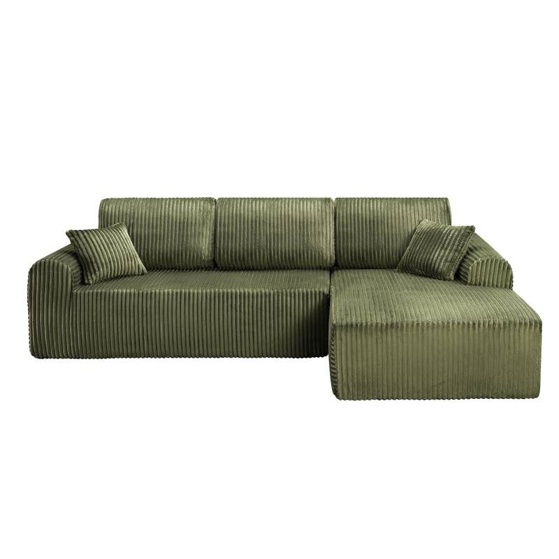 109" Cloud Modular Sectional Sofa Couch with L-Shape Chaise, Upholstered Couches for Living Room Bedroom,Deep Seat Corner Couch