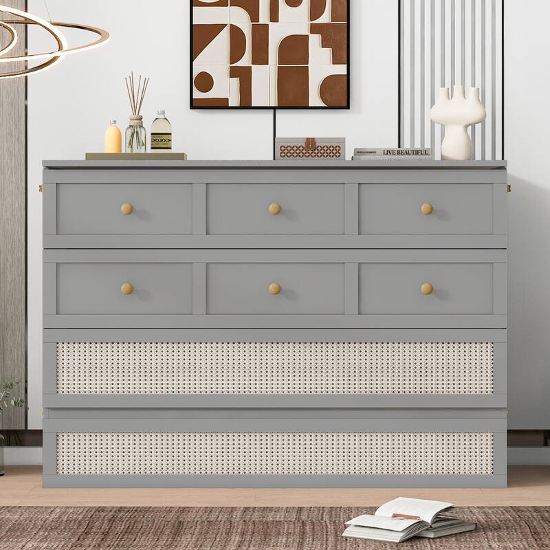 Murphy Bed with Versatile Storage and Large Drawers