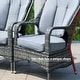 preview thumbnail 26 of 31, 5-Piece Aluminum Woven Rattan Dining Set with Cushions and Tempered Glass
