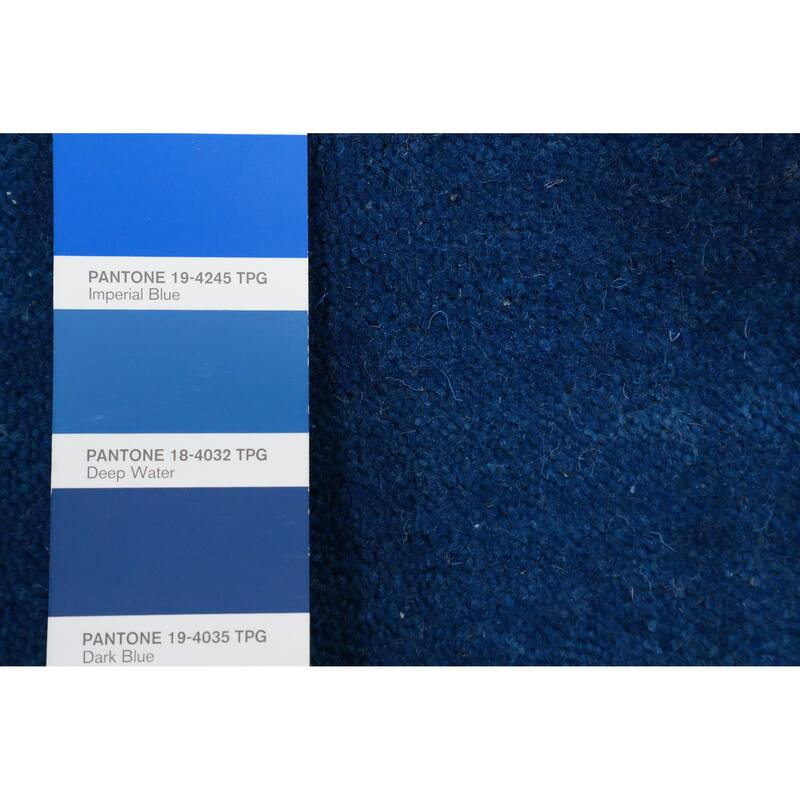 Hand Knotted Oriental 100% Wool Carpet Tribal Animal Pictorial Navy Blue & Blues Gabbeh Area Rug - 5' 9'' X 4' 2''