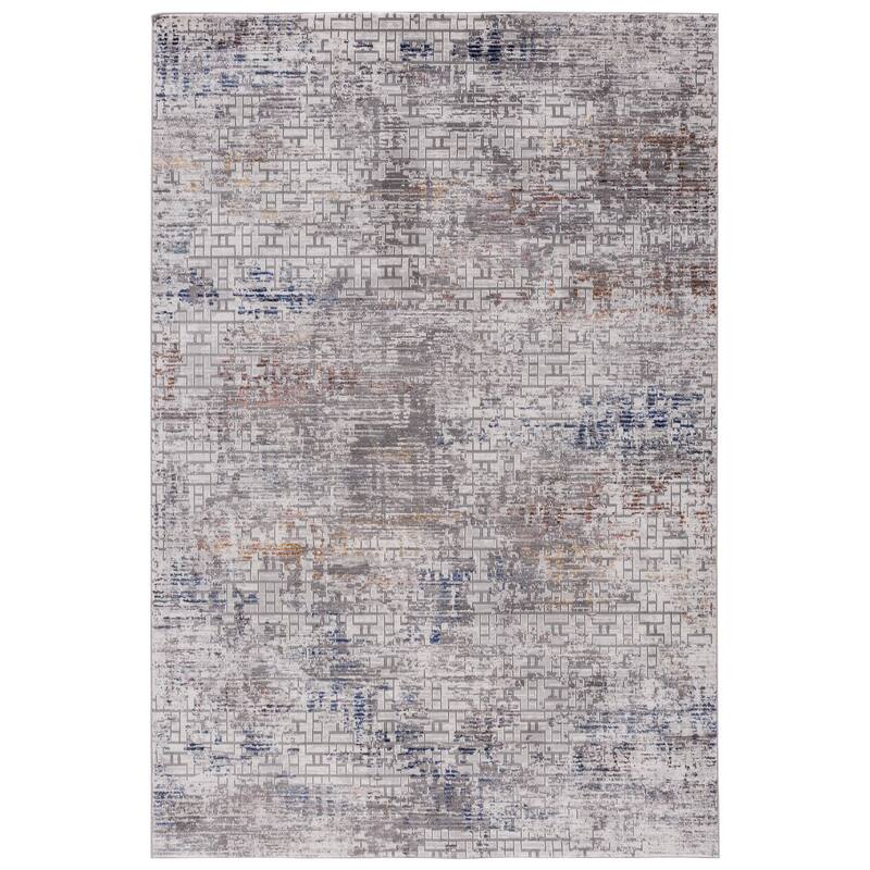 SAFAVIEH Aria Benhur Modern Abstract Rug - Ivory/Grey - 5'1" x 7'3"