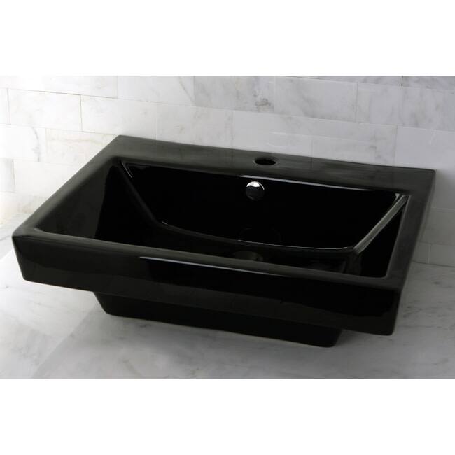 Kingston Brass Plaza 23-3/4" Rectangular Vitreous China Vessel Sink