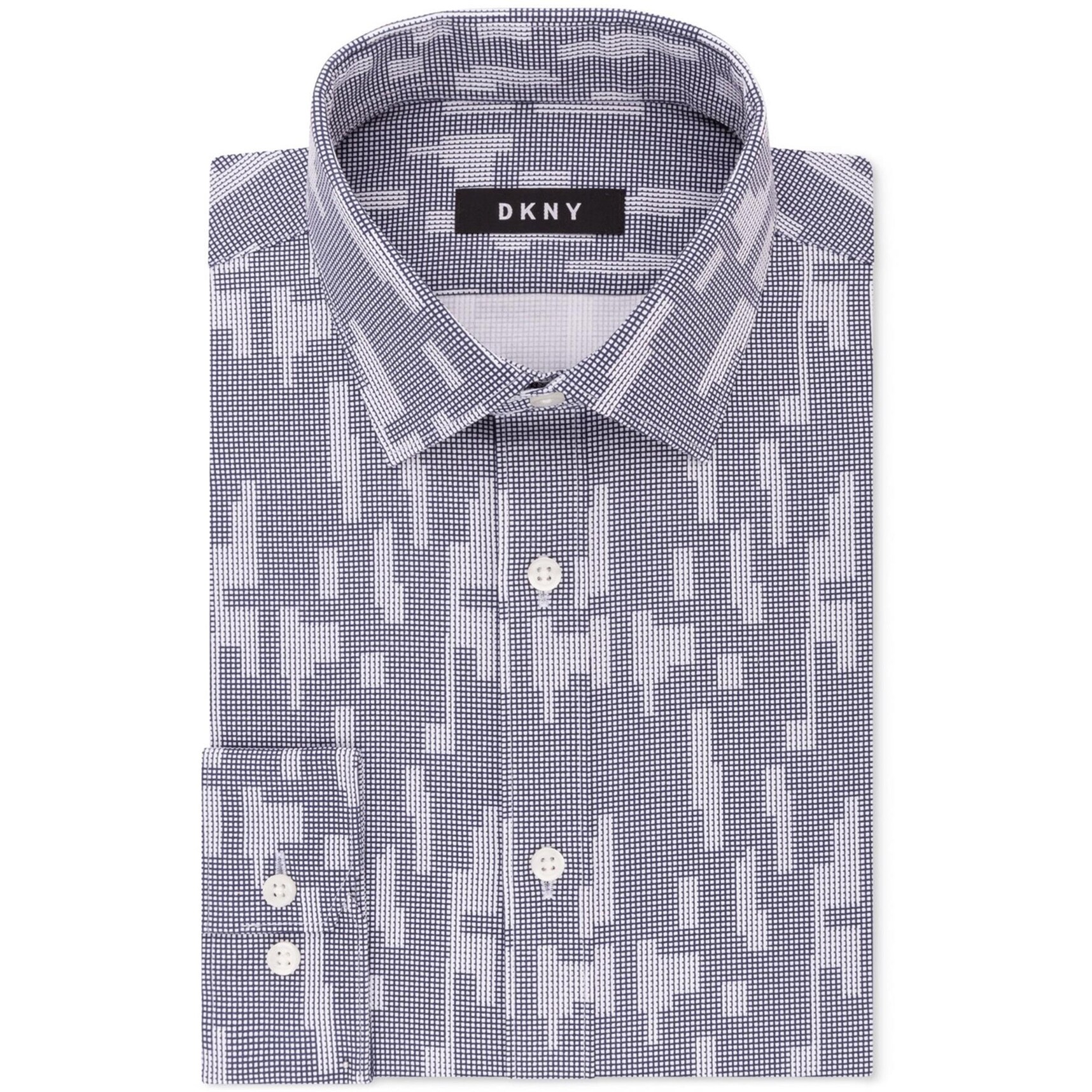 dkny men's slim fit dress shirt DKNY 22911 100% Cotton Boy's Dress Shirt - Solid Broadcloth main image 1