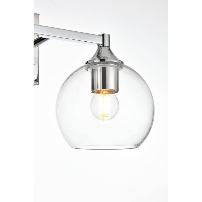 Felz 1 Light Black and Clear Bath Sconce