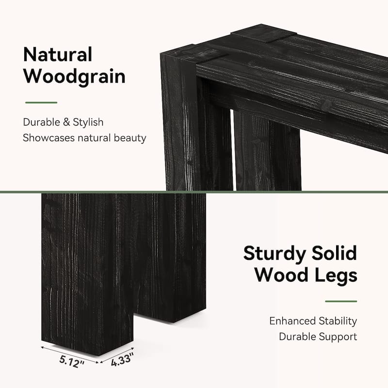 Solid Wood Console Table for Entryway, 70.9 Inch Extra Long Sofa Table