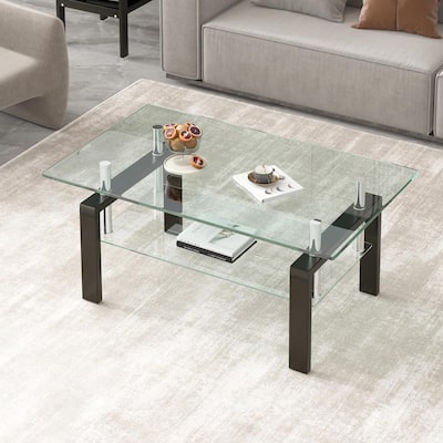 2-Layers Tempered Glass Coffee Table