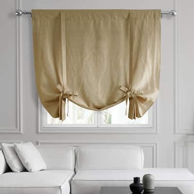 Exclusive Fabrics Hand Weaved Cotton Tie-Up Window Shade (1 Panel)