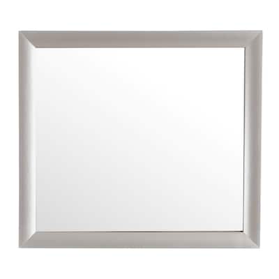 Wooden Framed Dresser Wall Mirror - 39" - Silver Champagne