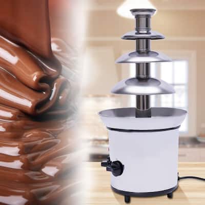 Stainless Steel 4-Tier Chocolate Fondue Fountain