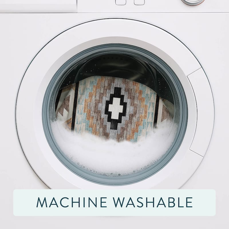 Machine Washable Indoor/ Outdoor Modern Ottawa Chantille Rug