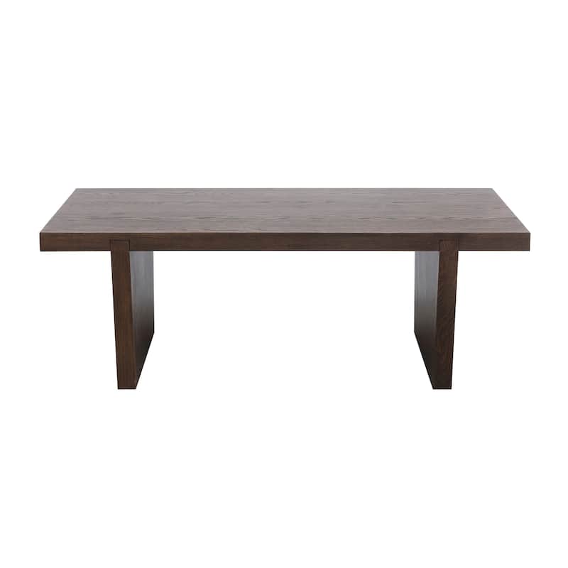Rye Studio Minimalist Wood Coffee Table in Smoked Oak Stain - Brown - Wood
