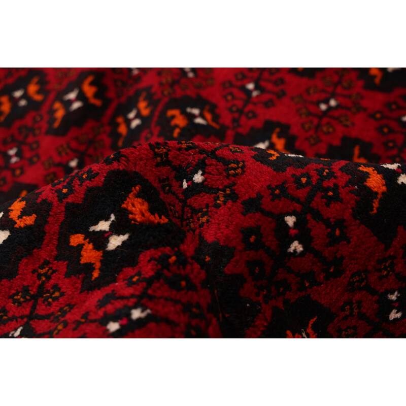 ECARPETGALLERY Hand-knotted Teimani Red Wool Rug - 3'8 x 5'8