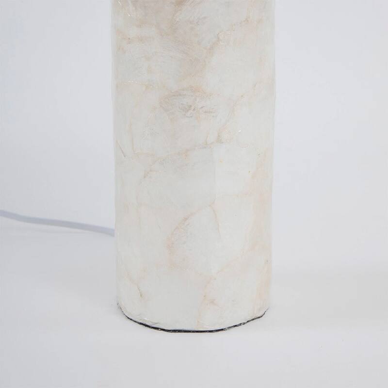 Nautical Capiz Shell Mushroom Table Lamp - Seaside Ocean Beach Dock Decor Light - Table Lamp