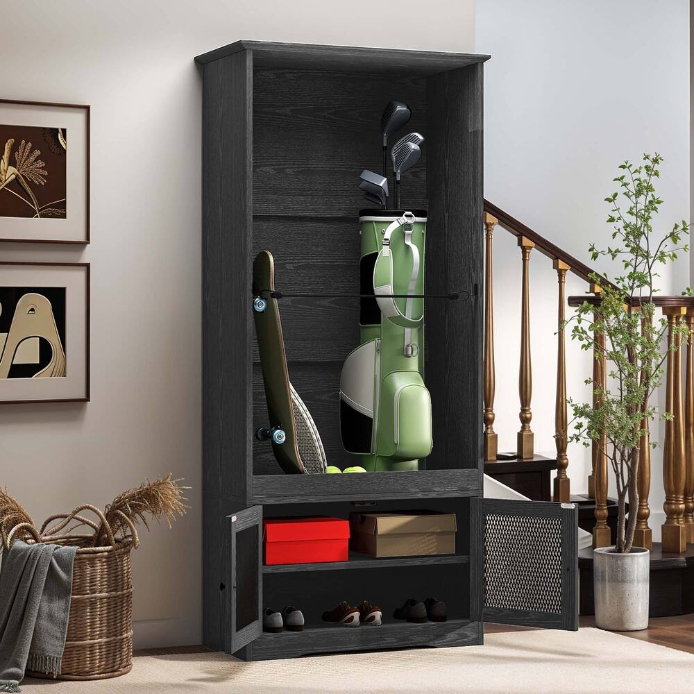 Moasis Golf Bag Organizer for Garage, Wooden Golf Bag Stand Holder, Golf Storage Organizer for Golf Bags