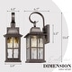 preview thumbnail 6 of 15, Classic Outdoor Wall Lantern with Water Rippled Glass
