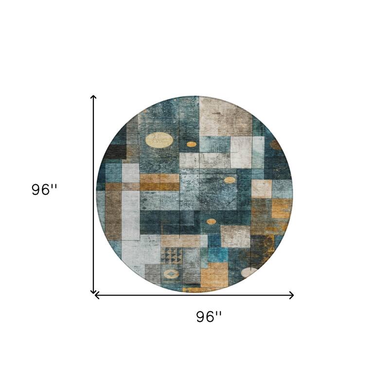 HomeRoots Geometric Transitional Rectangle Outdoor Rug