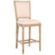 preview thumbnail 6 of 10, SAFAVIEH 30- Inch Buchanan Beige Rectangular Bar Stool (Set of 2) - 23.5" x 19.3" x 47.3"