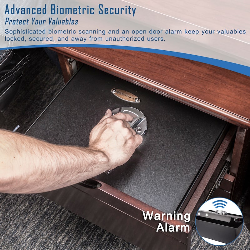 0.23 Cu Ft Top Opening Biometric Security Safe