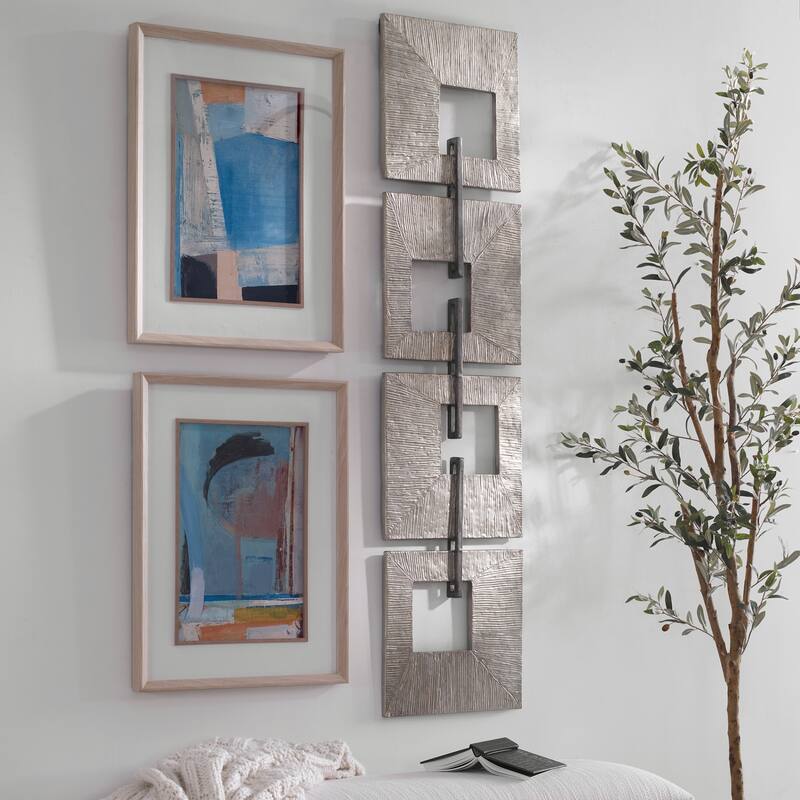 Linked Metal Wall Decor - 60.75" - Champagne Gold Finish
