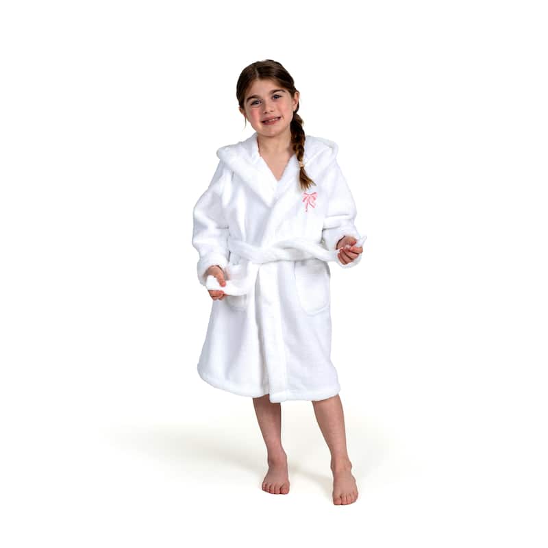Sweet Kids 100% Polyester SUPER PLUSH Double Brushed Hooded Bathrobe - CROWN