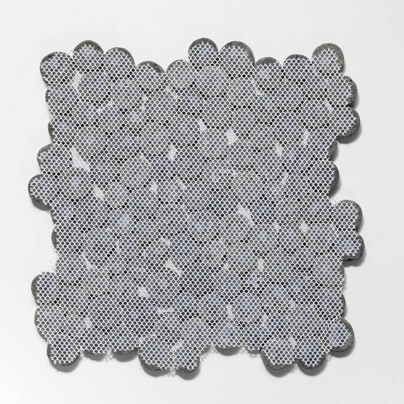 Penny Rounds 11 in. x 11 in. Honed Marble Mesh-Mounted Mosaic Wall and Floor Tile