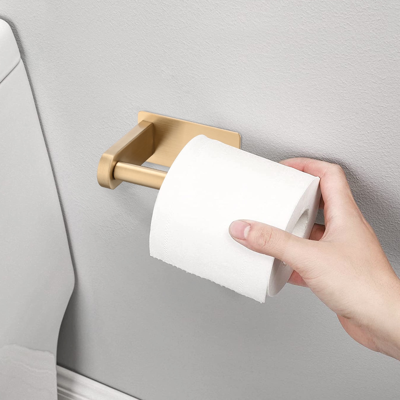 Kraus Elie Brushed Gold Wall Mount Single Post Toilet Paper Holder