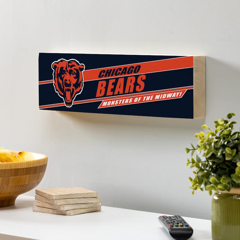 Chicago Bears Wooden Tabletop Mantel Shelf Sign